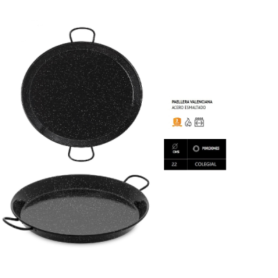 Paellera esmaltada 22cm