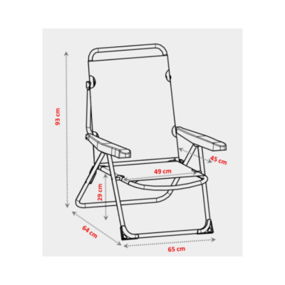 2 Sillas de Playa Plegable - Reclinable con Asas - Varios Colores - Imagen 8