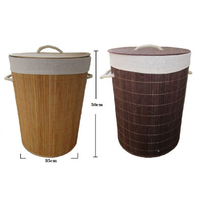 Cesto de bambú Circular - 2 Modelos - Diseño plegable - Desmontable y Lavable