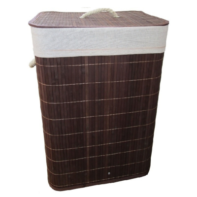 Cesto de bambú rectangular - Diseño plegable - Desmontable y Lavable