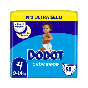 Pañales Dodot Talla 3 - Extra Absorción - Bebé Seco - 9 a 14 kg - 58 UDS