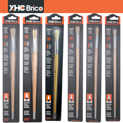 Pack de Pinceles de Madera Redondos - Imagen 4