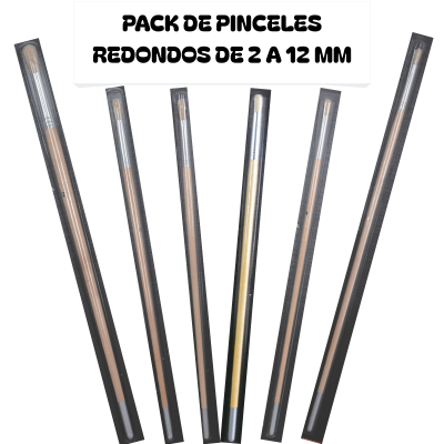 Pack de Pinceles de Madera Redondos - Imagen 3