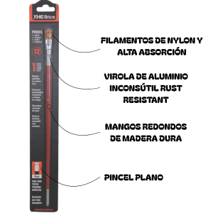 Pack de Pinceles Planos Rojos