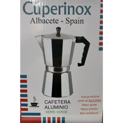 Cafetera de Aluminio de 3 a 12 Tazas