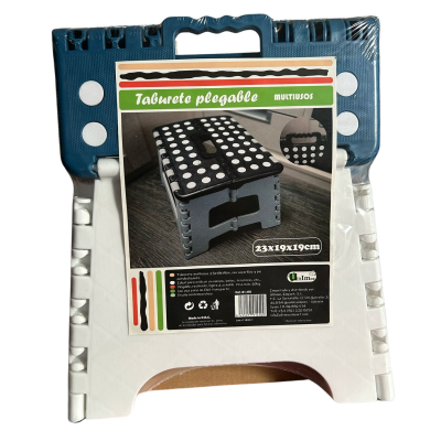 Taburete plegable - 23x19x19 - Varios Colores - Superficie y Pie Antideslizante - Imagen 2