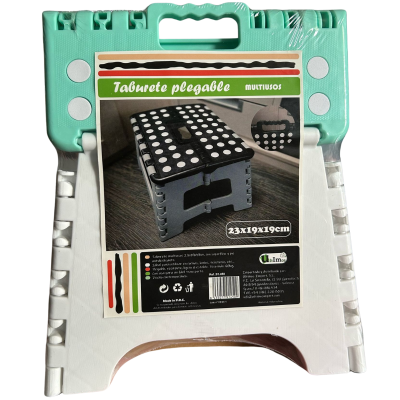 Taburete plegable - 23x19x19 - Varios Colores - Superficie y Pie Antideslizante - Imagen 3