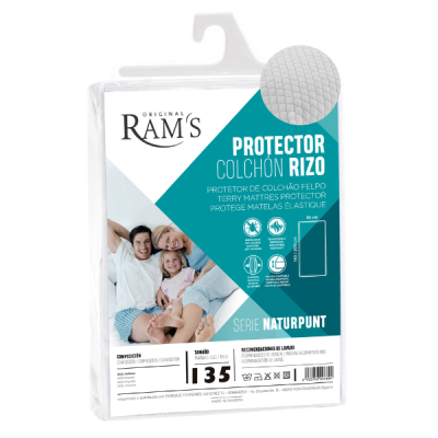 Protector de colchón rizado 135cm
