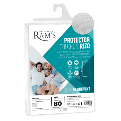 Protector de colchón rizado 80cm